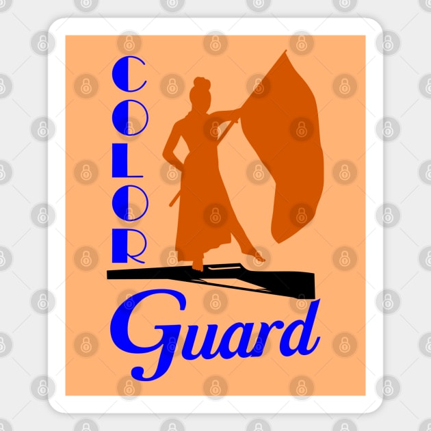 COLOR GUARD RIFLE AND FLAG Magnet by GreyMoonStudio